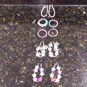 Earring Hoop's Silver/Small/Medium 5Ct. Pink Tingz Collection